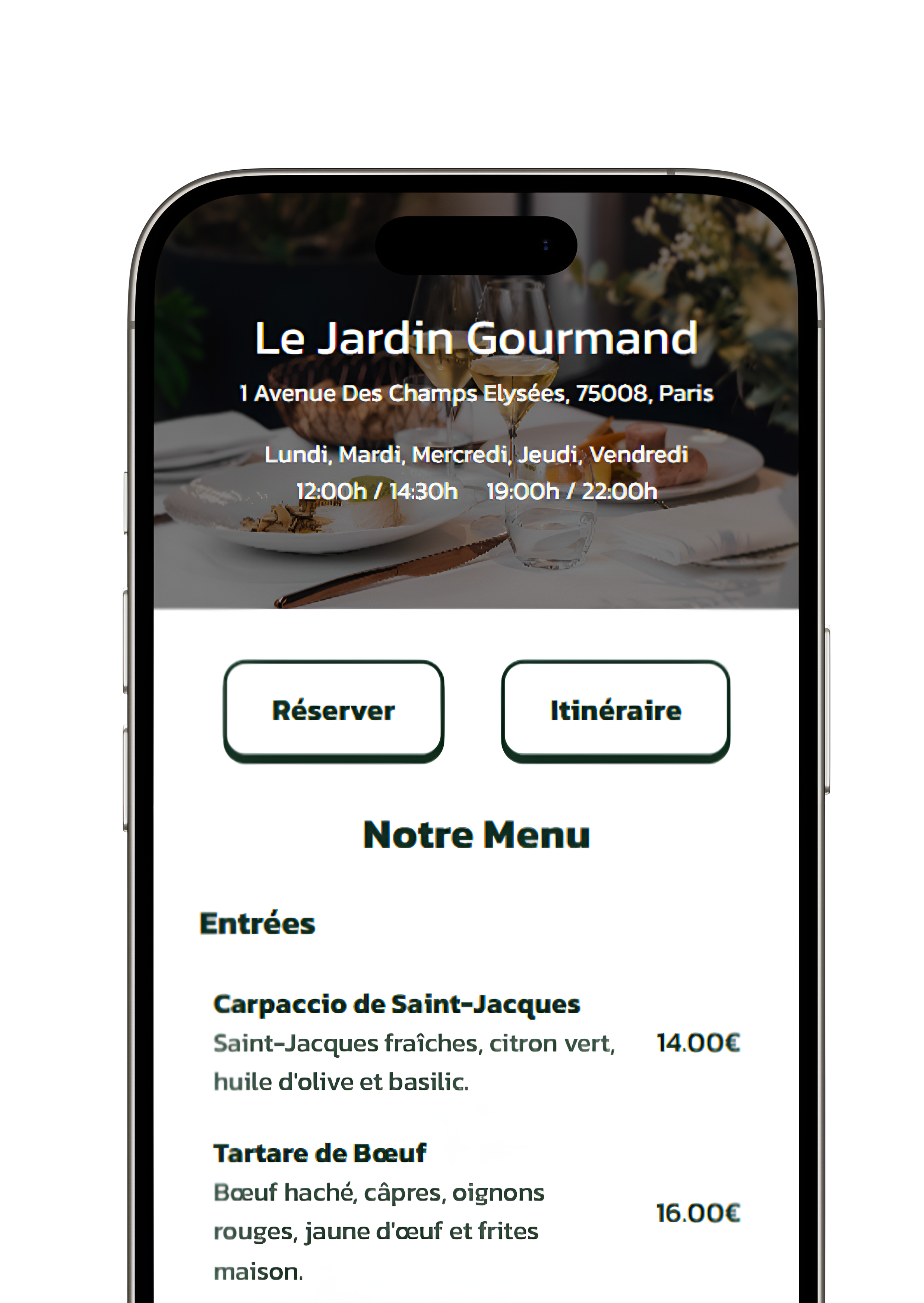 Exemple de page internet